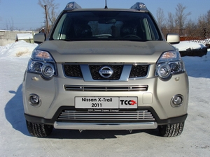 ТСС Защита передняя нижняя (овальная) 75х42 мм NISSAN (ниссан) X-Trail 11- - Автоаксессуары и тюнинг