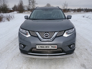 ТСС Защита передняя нижняя (овальная) 75х42 мм NISSAN (ниссан) X-Trail 14- - Автоаксессуары и тюнинг