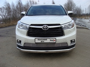 ТСС Защита передняя нижняя (овальная) 75х42 мм TOYOTA (тойота) Highlander 14- - Автоаксессуары и тюнинг