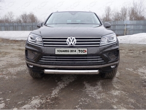 ТСС Защита передняя нижняя (овальная) 75х42 мм VW Touareg/туарег 14- - Автоаксессуары и тюнинг