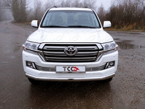 ТСС Защита передняя нижняя (овальная длинная) 75х42 мм TOYOTA (тойота) Land Cruiser/круизер/ленд крузер J200 15- - Автоаксессуары и тюнинг