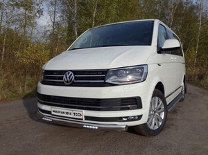 ТСС Защита передняя нижняя (овальная с ДХО) 75х42 мм VW T6 Multivan 15- - Автоаксессуары и тюнинг