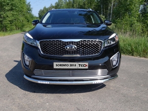 ТСС Защита передняя нижняя (с ДХО) 60, 3 мм KIA (киа) Sorento/Соренто Prime 15- - Автоаксессуары и тюнинг