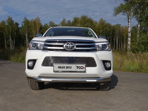 ТСС Защита передняя нижняя (с ДХО) 76, 1 мм TOYOTA (тойота) Hilux 15- - Автоаксессуары и тюнинг