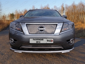 ТСС Защита передняя нижняя (с ходовыми огнями) 76, 1 мм NISSAN (ниссан) Pathfinder 14- - Автоаксессуары и тюнинг