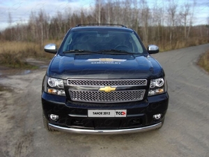 ТСС Защита передняя (овальная) 75х42 мм CHEVROLET (шевроле) Tahoe/тахое 12- - Автоаксессуары и тюнинг