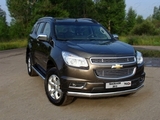 ТСС Защита передняя (овальная) 75х42 мм CHEVROLET (шевроле) TrailBlazer 13-