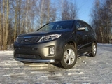 ТСС Защита передняя (овальная) 75х42 мм KIA (киа) Sorento/Соренто 13-