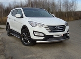 ТСС Защита передняя (овальная длинная) 75х42 мм HYUNDAI (хендай) Santa FE 12-