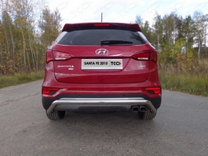 ТСС Защита задняя 60, 3 мм (4WD) HYUNDAI (хендай) Santa FE 15- - Автоаксессуары и тюнинг