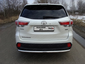 ТСС Защита задняя 60, 3 мм TOYOTA (тойота) Highlander 14 - Автоаксессуары и тюнинг