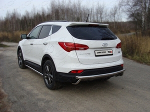 ТСС Защита задняя (центральная) 60, 3 мм HYUNDAI (хендай) Santa FE 12- - Автоаксессуары и тюнинг