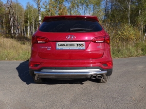 ТСС Защита задняя (центральная) 60, 3/42, 4 мм (4WD) HYUNDAI (хендай) Santa FE 15- - Автоаксессуары и тюнинг