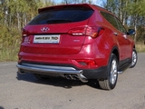 ТСС Защита задняя (центральная) 60, 3/42, 4 мм (4WD) HYUNDAI (хендай) Santa FE 15-