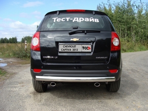 ТСС Защита задняя (центральная овал) 75х42 мм CHEVROLET (шевроле) Captiva/каптива 11- - Автоаксессуары и тюнинг