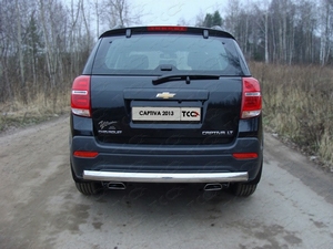 ТСС Защита задняя (центральная овал) 75х42 мм CHEVROLET (шевроле) Captiva/каптива 13- - Автоаксессуары и тюнинг