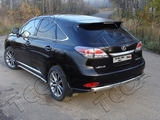 ТСС Защита задняя (овальная) 75х42 мм LEXUS (лексус) RX270/RX350 12-