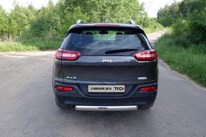 ТСС Защита задняя (овальная) 75х42 мм (Sport, Longitude, Limited) JEEP (джип) Cherokee/чероки 14- - Автоаксессуары и тюнинг