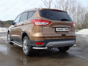 ТСС Защита задняя (уголки) 60, 3 мм FORD (форд) Kuga/куга 13- - Автоаксессуары и тюнинг