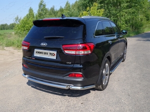 ТСС Защита задняя (уголки) 60, 3 мм KIA (киа) Sorento/Соренто Prime 15- - Автоаксессуары и тюнинг