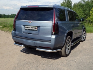 ТСС Защита задняя (уголки) 76, 1 мм CADILLAC Escalade 14- - Автоаксессуары и тюнинг