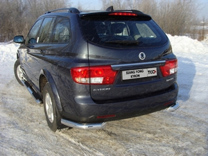 ТСС Защита задняя (уголки) 76, 1 мм SSANGYONG (ссанг енг) Kyron/кайрон 07- - Автоаксессуары и тюнинг