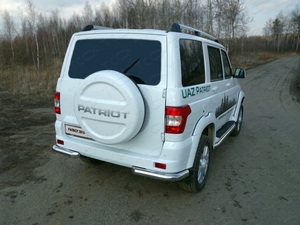 ТСС Защита задняя (уголки) 76, 1 мм UAZ Patriot/патриот 14- - Автоаксессуары и тюнинг