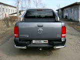 ТСС Защита задняя (уголки) 76, 1 мм VW Amarok/амарок 10-