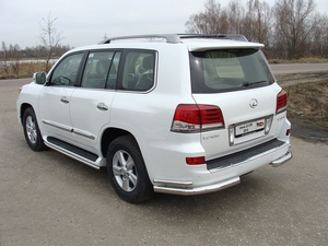 ТСС Защита задняя (уголки двойные) 76, 1/42, 4 мм LEXUS (лексус) LX570 12- - Автоаксессуары и тюнинг