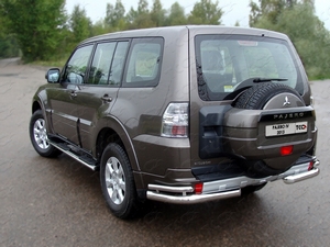 ТСС Защита задняя (уголки двойные) 76, 1/42, 4 мм MITSUBISHI (митсубиси) Pajero/паджеро V80 11- - Автоаксессуары и тюнинг