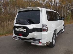 ТСС Защита задняя (уголки двойные) 76, 1/42, 4 мм MITSUBISHI (митсубиси) Pajero/паджеро V80 14- - Автоаксессуары и тюнинг