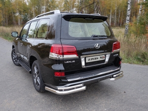 ТСС Защита задняя (уголки двойные) 76, 1/42, 4 мм (только для LX 570 Sport 2014) LEXUS (лексус) LX570 12- - Автоаксессуары и тюнинг