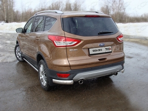 ТСС Защита задняя (уголки овальные) 75х42 мм FORD (форд) Kuga/куга 13- - Автоаксессуары и тюнинг